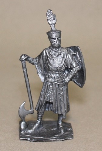 Zinnfigur ritter mit axt - mit,