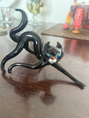 Schwarze glas katze - schwarze, glas-katze