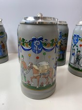 Krug Augustiner Bierkrug 2000 München Krug 1 Liter Zinndeckel Sammlerkrug  n.12