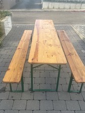 Bierzeltgarnitur Festzeltgarnitur Biertisch u. 2 Bierbänke,  klappbar
