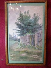 Kl. originales  LANDSCHAFTS - AQUARELL (SPÄTBIEDERMEIER) + 2 gleichwert. ZUGABEN