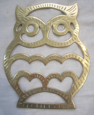 Eule Tier Messing Untersetzer Topfuntersetzer Topfplatte