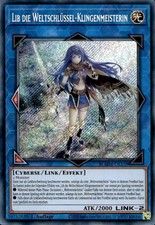 Lib die Weltschlüssel-Klingenmeisterin BLMM-DE159 Secret Rare Yugioh Karte