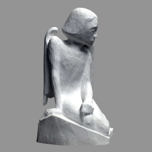Skulptur engel giesskeramik - engel,