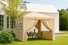 Faltpavillon 3x3m – Wasserdicht,& Schnell Aufgebaut! Mit Seitenteilen