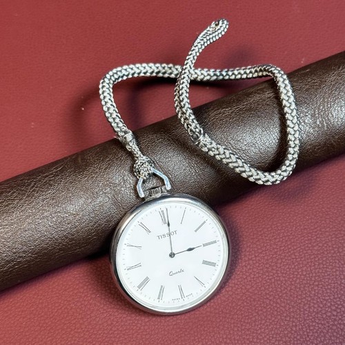 Tissot taschenuhr weiß - tissot, silber