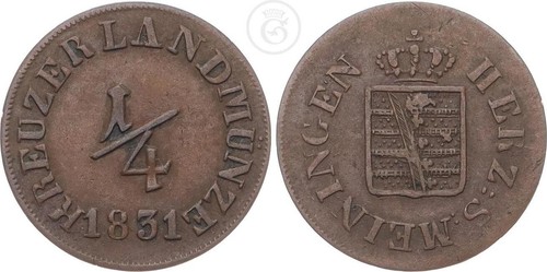 Kreuzer 1831 sachsen - 1/4,