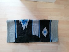 Western Blanket Pony Blau Grau