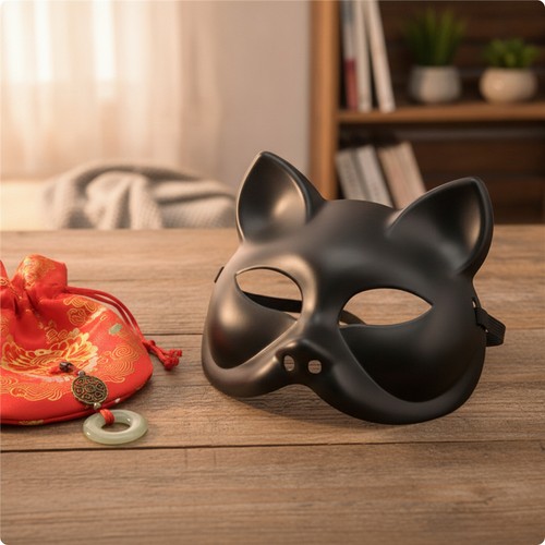 Katzenmaske mit gummiband - katzenmaske,