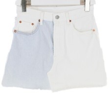 Levi's Rock Damen W25 Mini Knöpfe Mehrfarbig Distressed Unten