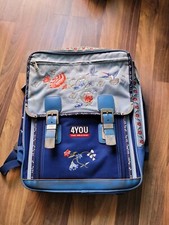 RANZEN SCHULRANZEN RUCKSACK 4YOU schwarz blau mit Blumenmuster Mädchen Junge