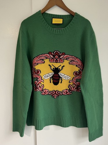Gucci bee logo knit sweater - bee,