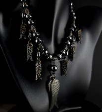 Kette Hämatit Flügel Metall