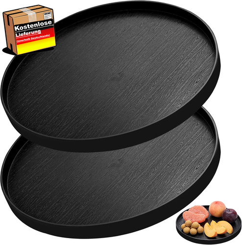 Rundes deko tablett 30cm - rundes,