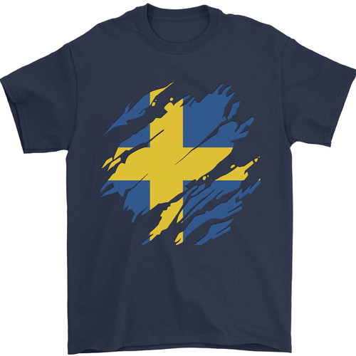 Zerrissen schwedische flagge - schwedische,