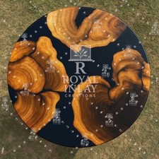 Rund Epoxid Holz Tisch 24 "