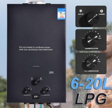 6L-20L Durchlauferhitzer Gaskessel LPG Propan Camping Dusche Warmwasserbereiter 