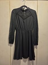 Abendkleid mit Spitze Schwarz Langarm - Gr. M - Ungetragen