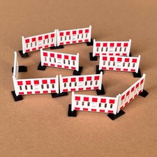 H0 Schrankenzaun Set, Modelleisenbahn Absperrgitter 1:87 Baustelle Absperrung
