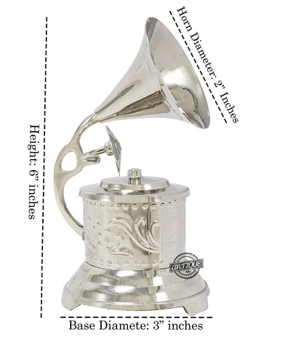Verchromt vintage grammophon - vintage,