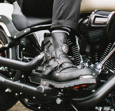 Original Harley-Davidson Distortion Herren Schwarz Leder Reitstiefel 98703-24EM