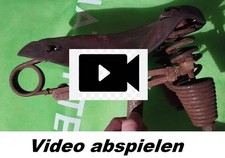 Alter Sattel Oldtimer Fahrrad historisch antik Ledersitz Fahrradsattel braun