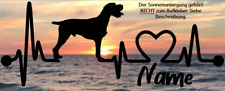 Aufkleber Hund Deutsch Drahthaar Herzschlaglinie Wohnwagen, Auto