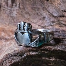 Claddagh Ring 925 Sterling Silber Irisch Keltisch Gälisch Herz Liebe Freundschaft