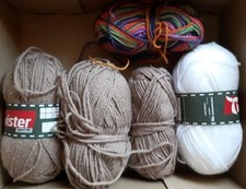 Wolle Paket 260 g - Beige, Weiß, Mehrfarbig - Twister  Baby , Sport Wolle