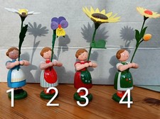 Blumenkind Erzgebirge neuwertig Figur Holz Blumenmädchen Weha Kunst Straco