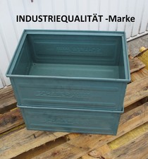 2x Lager Sichtbox Blech Box Metall Stapelbox Werkstatt Loft Vintage Markenware