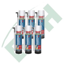 6 x SOUDAL Soudafoam 2K Montageschaum Zargenschaum Schaum 400 ml 