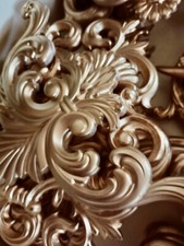 Gips Stuck Ornamente Elemente IN GOLD - verschiedene Varianten - Relief Dekor