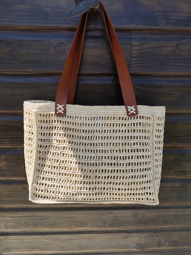 Sommertasche häkel raphia - -,