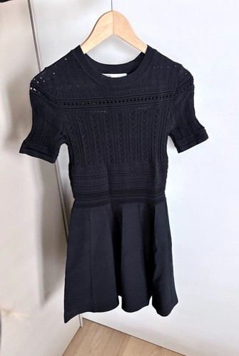 Zara strickkleid s schwarz - gr.,