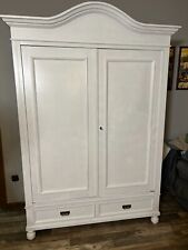 Antiker Weichholzschrank Jugendstil ca 1910 shabby chic weiss