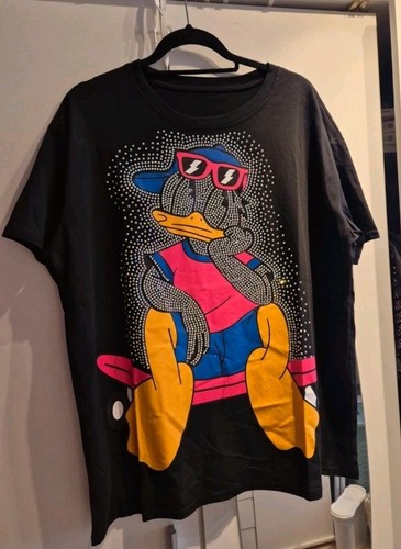 Kurzarmshirt schwarz donald - schwarz,