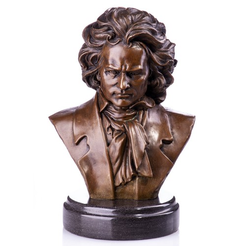 Bronzefigur büste beethoven - bronzefigur,