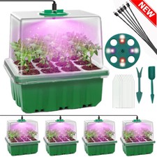 5 Stück Mini Gewächshaus Anzucht Zimmergewächshaus Anzuchtkasten mit Licht DHL