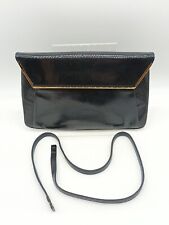 Handtasche -Damen -Tragetasche - "Unbekannt" - Kroko - IRV -Blau/Schwarz