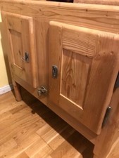 Seltener Antiker Kühlschrank Eisschrank Board Anrichte Konsole Eiche süddeutsch