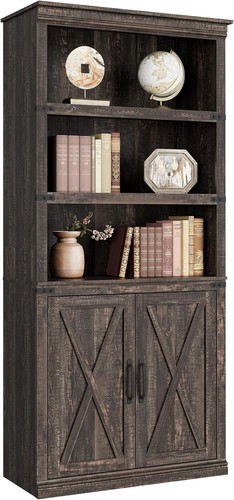 Bücherregal mit türen - bücherregal,