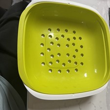 ALLEGRA SERVIERSCHALE mit SIEBEINSATZ  weiss/grün by TUPPERWARE  