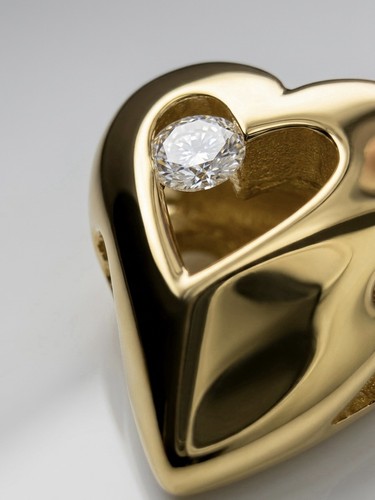 Herz anhänger gelbgold 585 - gelbgold,