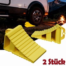 2 Stück Unterlegkeil Bremskeile Set Radkeil mit Griff für PKW Anhänger Wohnwagen