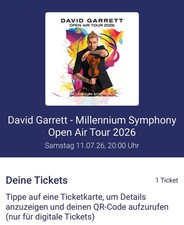 David Garrett Konzertkarten