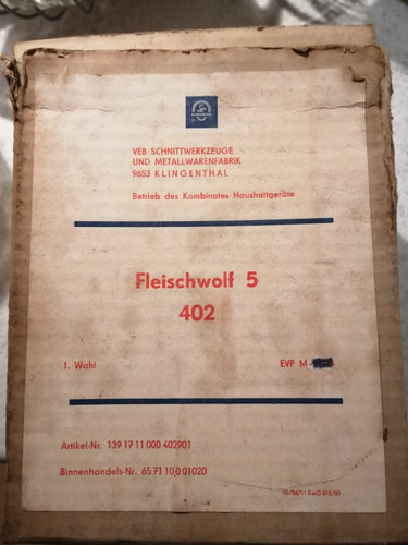 Ddr fleischwolf typ - ddr,