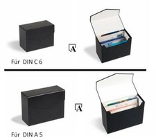 Leuchtturm Archivbox Karteikasten schwarz Logik mini C6 oder A5 auswählen