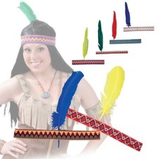 Indianerkopfschmuck mit Feder Indianer Kostüm Indianerstirnband 126490013