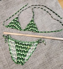 Vintage Triumph Bikini, 70er, Gr. M eher S/ 34/36, grün, Space Age